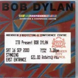 Bob Dylan - Aberdeen ( 2 CD SET ) ( Aberdeen Exhibit & Conf Centre , Aberdeen , Scotland , Saturday September 16th , 2000 ) front cover