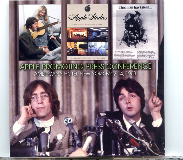 The Beatles – Apple Promoting press Conference – Americana Hotel New York 1968 front cover The Beatles – Apple Promoting press Conference – Americana Hotel New York 1968 front cover