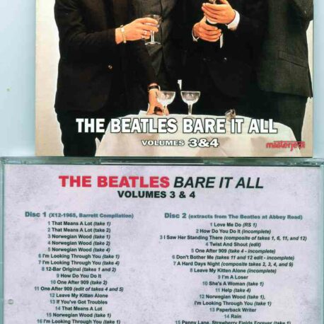 The Beatles - Bare It All Vol 3 & 4 ( 2 CD )( Disc1: X12-1965, Barrett Comp, Disc2: Extract From The Beatles At Abbey Road )( 2014 Masterjedi )