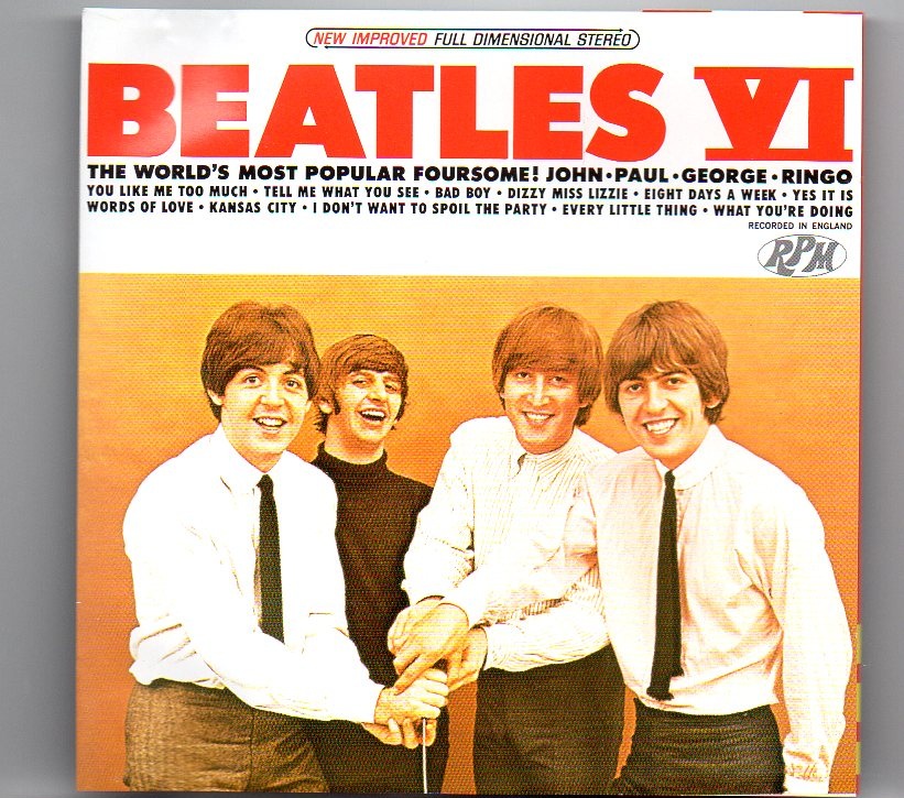 The Beatles – Beatles VI / Rubber Soul ( Capitol New Full Dimensional Stereo ) front cover The Beatles - Beatles VI / Rubber Soul ( Capitol New Full Dimensional Stereo ) front cover
