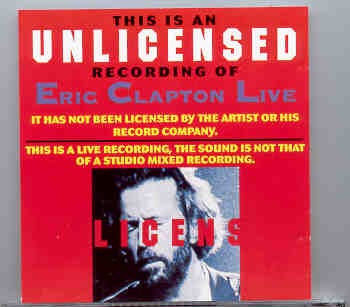 Eric Clapton – Unlicensed front cover Eric Clapton - Unlicensed front cover