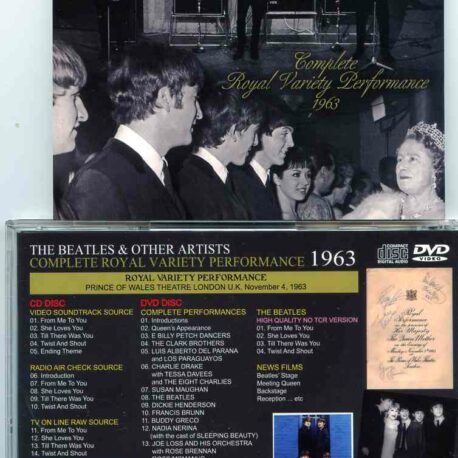 The Beatles - Complete Royal Variety Performance 1963 ( 1 CD - 1 DVD )( Misterclaudel )( Oct 13th - Nov 4th , 1963 )