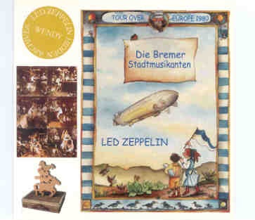 Led Zeppelin – Die Bremer Stadtmusikanten ( 2 CD set )( Wendy )( Stadthalle , Bremen , West Germany , June 23rd , 1980 ) front cover Led Zeppelin - Die Bremer Stadtmusikanten ( 2 CD set )( Wendy )( Stadthalle , Bremen , West Germany , June 23rd , 1980 ) front cover