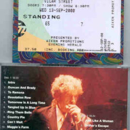 Bob Dylan - Dublin Vicar Street ( 2 CD SET ) ( Vicar Street , Dublin , Ireland , Wed September 13th , 2000 )