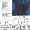 Eric Clapton - Frisco Blues ( 2 CD SET ) ( Fillmore , Nov. 8th & 9th , 1994 )