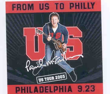 Paul McCartney – From Us To Philly ( 2 CD SET ) ( Wachovia Complex , Philadelphia , PA , September 23rd , 2005 ) front cover Paul McCartney - From Us To Philly ( 2 CD SET ) ( Wachovia Complex , Philadelphia , PA , September 23rd , 2005 ) front cover