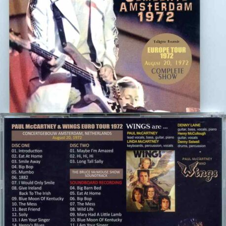 Paul McCartney & Wings Femeente Amsterdam 1972 (2 CD) - Valkyrie Records
