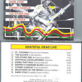 Grateful Dead - Grateful Dead LIVE  ( DV Recs)