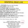 Grateful Dead - Grateful Dead LIVE  ( DV Recs)