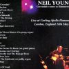 Neil Young / CSNY - Greendale To Hammersmith ( 2 CD set ) ( Carling Apollo Hammersmith , London , England , May 18th , 2003 )