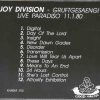 Joy Division - Gruftgesaenge  ( Live Paradiso 11-1-80 )