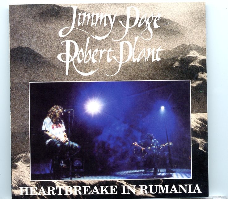 Led Zeppelin – Heartbreak In Rumania ( 2 CD SET ) ( Page & Plant at Sala Polivalenta , Bucharest , Romania , March 1st , 1998 ) front cover Led Zeppelin - Heartbreak In Rumania ( 2 CD SET ) ( Page & Plant at Sala Polivalenta , Bucharest , Romania , March 1st , 1998 ) front cover