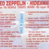 Led Zeppelin - Hideaway ( 2 CD SET ) ( Toronto , Ontario , Canada , August 18th , 1969 )