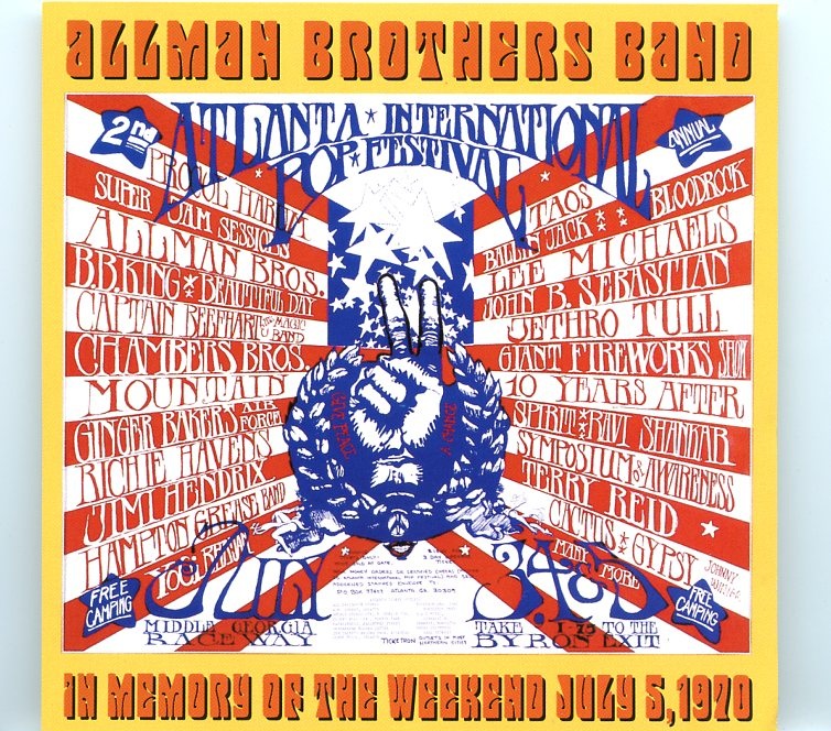 Allman Brothers Band – In Memory Of The Weekend ( 2 CD set )( Middle Georgia Raceway , July 5th , 1970 ) front cover Allman Brothers Band - In Memory Of The Weekend ( 2 CD set )( Middle Georgia Raceway , July 5th , 1970 ) front cover