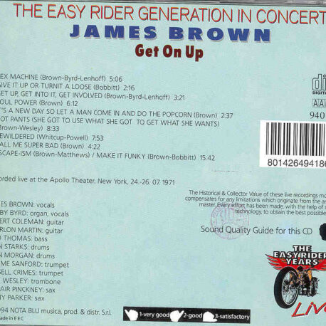 James Brown - Get On Up  ( Apollo Theater , New York , July 24th / 26th , 1971 )