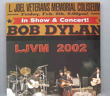 Bob Dylan – LJVM 2002 ( 2 CD SET )( Joel Veterans Memorial Coliseum , February 8th , 2002 ) front cover Bob Dylan - LJVM 2002 ( 2 CD SET )( Joel Veterans Memorial Coliseum , February 8th , 2002 ) front cover