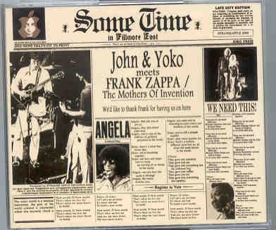 John Lennon – John And Yoko Meet Frank Zappa & The Mothers Of Invention ( 2 CD set ) front cover John Lennon - John And Yoko Meet Frank Zappa & The Mothers Of Invention ( 2 CD set ) front cover