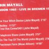 John Mayall - London 1965 - Bremen 1968