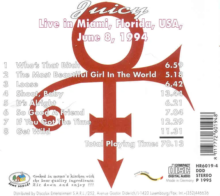 Prince - Juicy ( Live In Miami , Florida , USA , June 8th , 1994 )