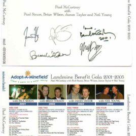 Paul McCartney - Landmine Benefit Gala 2001-2005 ( 4 cd set )( Misterclaudel )( w/ Paul Simon , Neil Young , James Taylor & Brian Wilson )