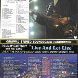 Paul McCartney - Live And Let Live ( 3 CD SET ) ( Complete Third Day of Tokyo Dome 1993 )