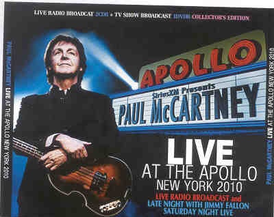 Paul McCartney – Live At Apollo 2010 New York Radio Broadcast ( 2 CD + 1 DVD set ) + Saturday Night Live front cover Paul McCartney - Live At Apollo 2010 New York Radio Broadcast ( 2 CD + 1 DVD set ) + Saturday Night Live front cover