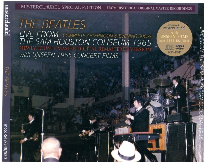 The Beatles – Live From Sam Houston ( 2 CD – 1 DVD SET ) ( Misterclaudel ) front cover The Beatles - Live From Sam Houston ( 2 CD - 1 DVD SET ) ( Misterclaudel ) front cover