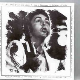 Paul McCartney - Live In Groningen , August 19 , 1972 front cover