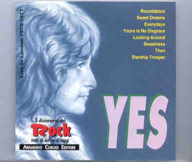 Yes – Live In London 1970 – 1971 ( Armando Curcio Editore ) front cover Yes - Live In London 1970 - 1971 ( Armando Curcio Editore ) front cover