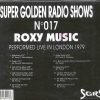 Brian Ferry & Roxy Music - Live In London 1979