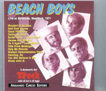 The Beach Boys – Live In Syracuse 1970 front cover The Beach Boys - Live In Syracuse 1970 front cover