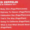 Led Zeppelin - Live In Toronto 1971 ( Armando Curcio Editore )