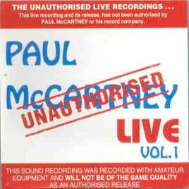 Paul McCartney - Unauthorized Live Vol 1 ( Joker ) front cover