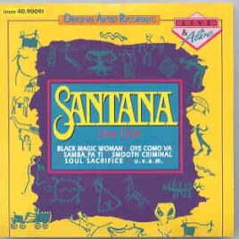 Santana - Live USA ( Live in Concert in The USA during 1988 ) front cover