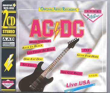 Ac-Dc – Live in USA Vol. 1/2 ( 2 CD set ) front cover AC/DC - Live in USA Vol. 1/2 ( 2 CD set ) front cover