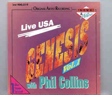 P. Gabriel / GENESIS / P. Collins – Live In USA Vol 1 ( Genesis ) front cover P. Gabriel / GENESIS / P. Collins - Live In USA Vol 1 ( Genesis ) front cover