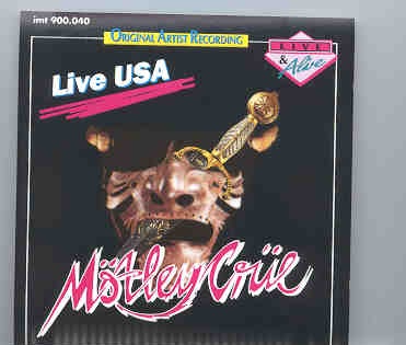 Motley Crue – Live USA front cover Motley Crue - Live USA front cover