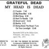 Grateful Dead - My Head Is Dead  ( Swingin' Pig ) ( Dillon Gym , Princeton , New Jersey , April 17th , 1972 )