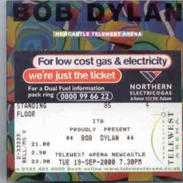 Bob Dylan - Newcastle Telewest Arena ( 2 CD SET ) ( Telewest Arena , Newcastle , England Tuesday September 19th , 2000 ) front cover