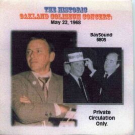 Frank Sinatra - Oakland Coliseum Concert ( May 22nd , 1968 ) front cover