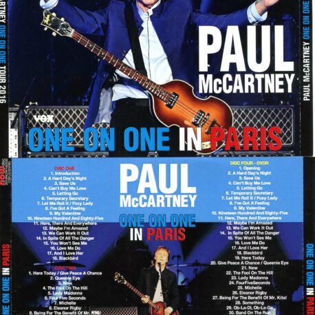 Paul McCartney - One On One in Paris ( 3 CD - 1 DVD SET ) ( Now Disc ) ( Accors Hotel Arena , Paris , France , May 30th , 2016 )