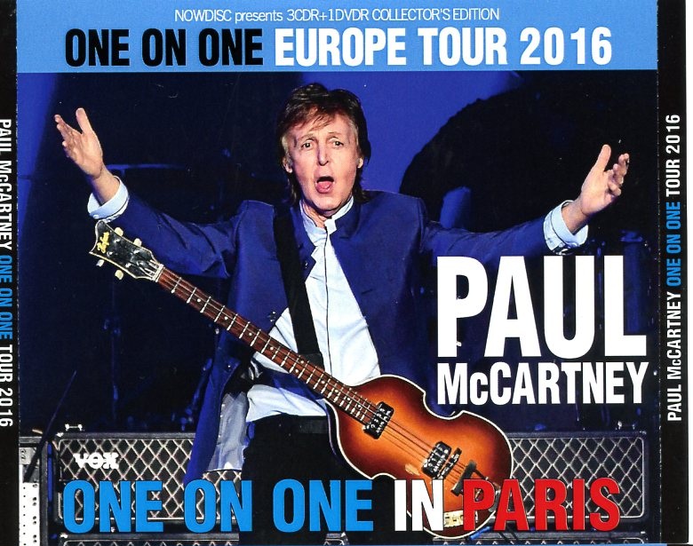 Paul McCartney – One On One in Paris ( 3 CD – 1 DVD SET ) ( Now Disc ) ( Accors Hotel Arena , Paris , France , May 30th , 2016 ) front cover Paul McCartney - One On One in Paris ( 3 CD - 1 DVD SET ) ( Now Disc ) ( Accors Hotel Arena , Paris , France , May 30th , 2016 ) front cover