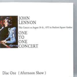John Lennon - One To One Concert  Part One front cover