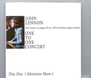 John Lennon – One To One Concert Part One front cover John Lennon - One To One Concert Part One front cover