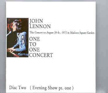 John Lennon – One To One Concert Part Two front cover John Lennon - One To One Concert Part Two front cover