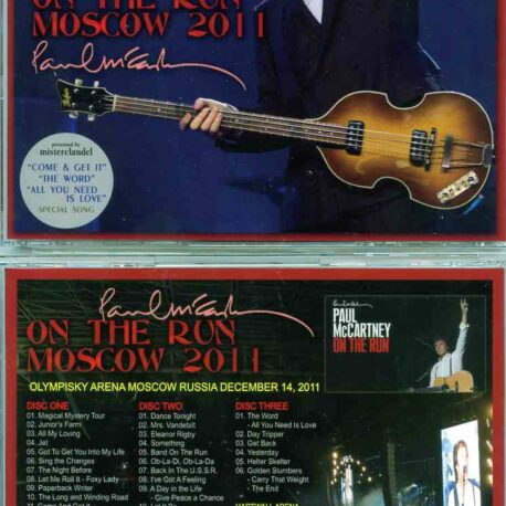 Paul McCartney - On The Run Moscow 2011 ( 3CD SET )( Misterclaudel )(  Olimpisky Arena , Moscow , Russia , December 14th , 2011 )