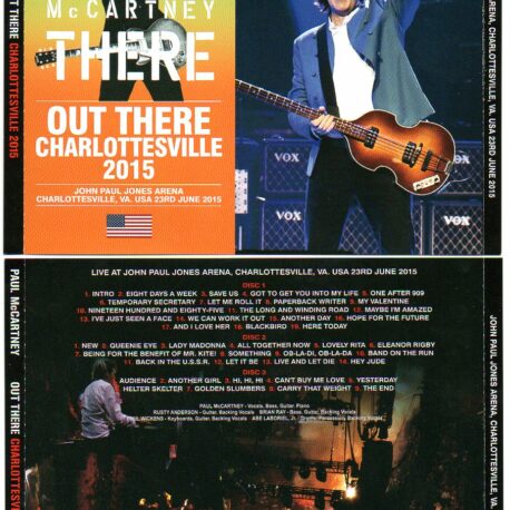 Paul McCartney - Out There In Charlottesville 2015 ( 3 cd set ) ( John Paul Jones Arena , Charlottesville , VA , USA , June 23rd , 2015 )