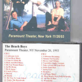The Beach Boys - Paramount Theater , New York , November 26th , 1993 ) ( 2 CD SET )