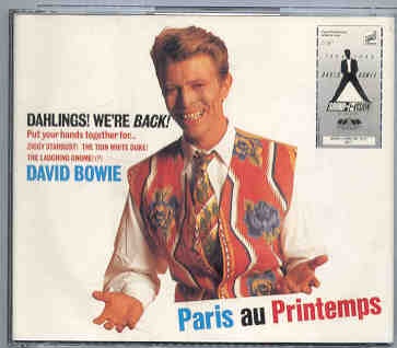David Bowie – Paris Au Printemps ( Great Dane – Templar ) ( 2 CD set ) front cover David Bowie - Paris Au Printemps ( Great Dane - Templar ) ( 2 CD set ) front cover