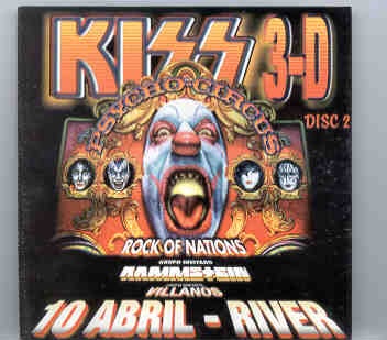 Kiss – Psycho Circus II( Live at River Plate , Buenos Aires , Argentina , April 10th , 1999 ) front cover Kiss - Psycho Circus II( Live at River Plate , Buenos Aires , Argentina , April 10th , 1999 ) front cover